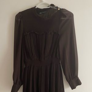 Zara pleated midi dress